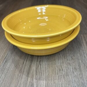 Fiesta Daffodil Yellow Medium Cereal Bowl Lot Of 2‎ 6 7/8" 19oz Fiestaware